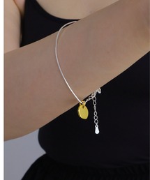 Rennet（レネット）の「ラウンドチャーム付き 華奢チェーンブレスレット（ブレスレット）」