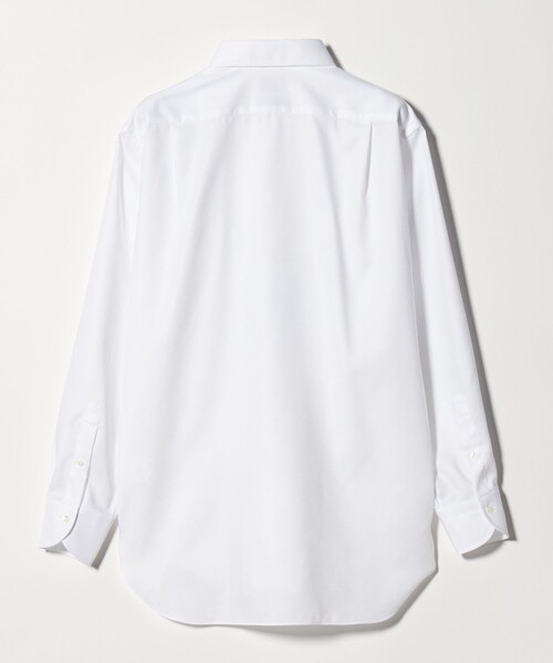 green label relaxing（グリーンレーベルリラクシング）の「MADE BY HITOYOSHI ツイル ワイドカラー ドレスシャツ（ビジネスシャツ・メンズ・ホワイト・40cm/39cm/41cm/37cm/38cm/43cm/42cm）」の8枚目の写真