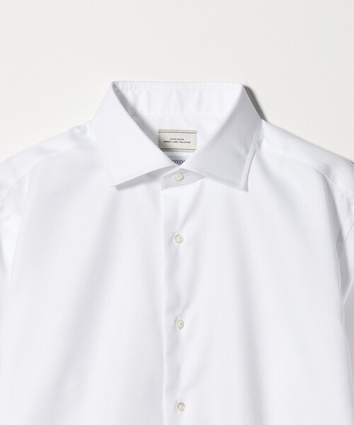 green label relaxing（グリーンレーベルリラクシング）の「MADE BY HITOYOSHI ツイル ワイドカラー ドレスシャツ（ビジネスシャツ・メンズ・ホワイト・40cm/39cm/41cm/37cm/38cm/43cm/42cm）」の9枚目の写真