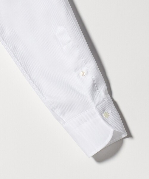 green label relaxing（グリーンレーベルリラクシング）の「MADE BY HITOYOSHI ツイル ワイドカラー ドレスシャツ（ビジネスシャツ・メンズ・ホワイト・40cm/39cm/41cm/37cm/38cm/43cm/42cm）」の10枚目の写真