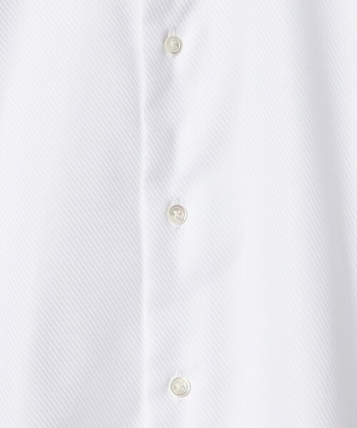 green label relaxing（グリーンレーベルリラクシング）の「MADE BY HITOYOSHI ツイル ワイドカラー ドレスシャツ（ビジネスシャツ・メンズ・ホワイト・40cm/39cm/41cm/37cm/38cm/43cm/42cm）」の3枚目の写真