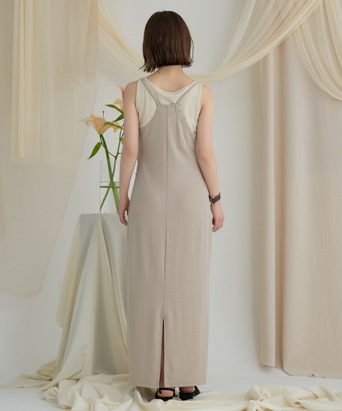 mideal(マイディール)の「layered rib onepiece / レイヤードリブワンピース(ワンピース・レディース・ベージュ/ブラウン・FREE)」の12枚目の写真