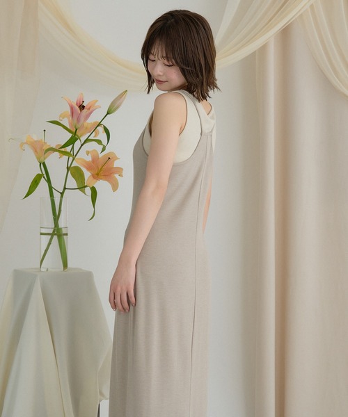 mideal(マイディール)の「layered rib onepiece / レイヤードリブワンピース(ワンピース・レディース・ベージュ/ブラウン・FREE)」の16枚目の写真