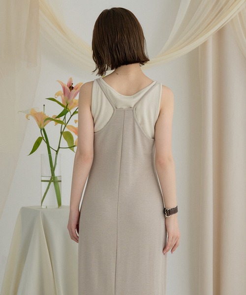 mideal(マイディール)の「layered rib onepiece / レイヤードリブワンピース(ワンピース・レディース・ベージュ/ブラウン・FREE)」の18枚目の写真