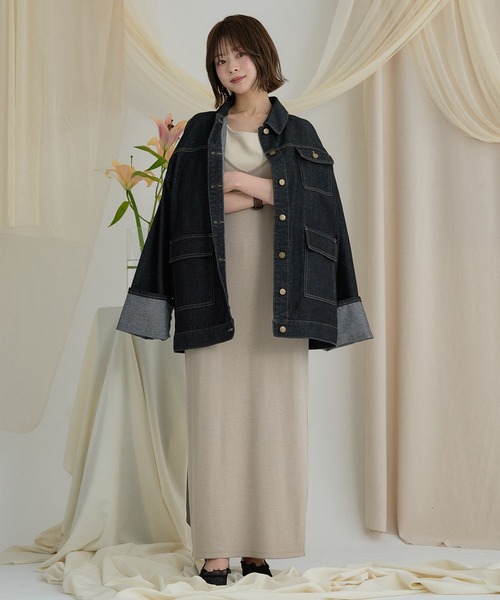mideal(マイディール)の「layered rib onepiece / レイヤードリブワンピース(ワンピース・レディース・ベージュ/ブラウン・FREE)」の19枚目の写真