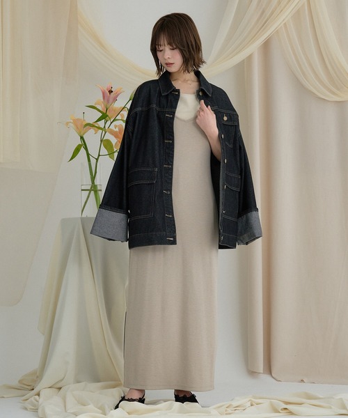 mideal(マイディール)の「layered rib onepiece / レイヤードリブワンピース(ワンピース・レディース・ベージュ/ブラウン・FREE)」の21枚目の写真