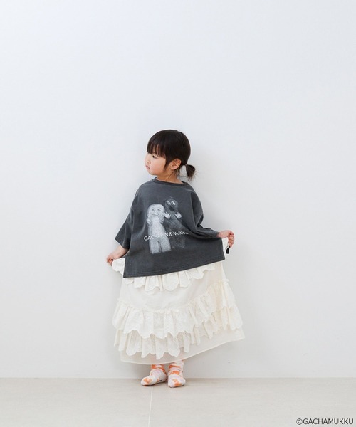 LOWRYS FARM（ローリーズファーム）の「【ガチャピン・ムック】Tシャツ　659267（Tシャツ/カットソー・キッズ・チャコールグレー/オフホワイト・110cm/130cm/150cm）」の9枚目の写真