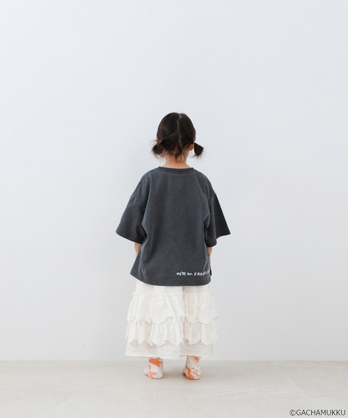 LOWRYS FARM（ローリーズファーム）の「【ガチャピン・ムック】Tシャツ　659267（Tシャツ/カットソー・キッズ・チャコールグレー/オフホワイト・110cm/130cm/150cm）」の11枚目の写真