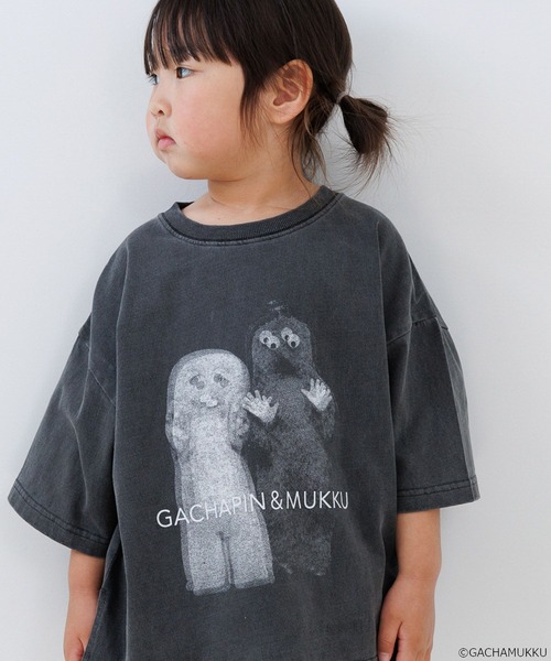 LOWRYS FARM（ローリーズファーム）の「【ガチャピン・ムック】Tシャツ　659267（Tシャツ/カットソー・キッズ・チャコールグレー/オフホワイト・110cm/130cm/150cm）」の14枚目の写真