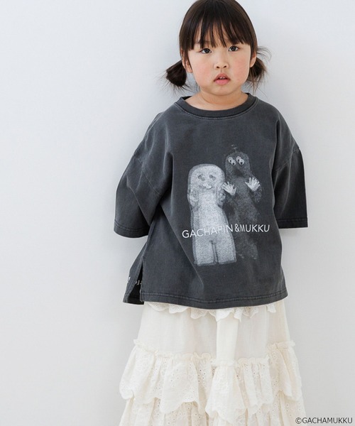 LOWRYS FARM（ローリーズファーム）の「【ガチャピン・ムック】Tシャツ　659267（Tシャツ/カットソー・キッズ・チャコールグレー/オフホワイト・110cm/130cm/150cm）」の12枚目の写真
