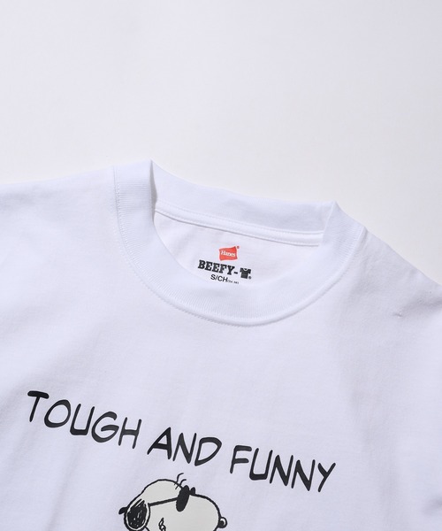 HANES(ヘインズ)の「【Hanes】PEANUTS×BEEFY-T T-SHIRT 1P HM1-D002(Tシャツ/カットソー・メンズ・ホワイト/ブラック・L/M/S)」の5枚目の写真