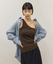 ADAM ET ROPE' | シルク混ワンショルタンクトップ(タンクトップ)