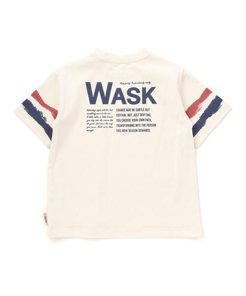 WASK（ワスク）の「【接触冷感】ソデカラーペイント×バックロゴ クールタッチTシャツ（Tシャツ/カットソー・キッズ・ネイビー/ブラック/オフホワイト・160cm/150cm/140cm/130cm）」の8枚目の写真