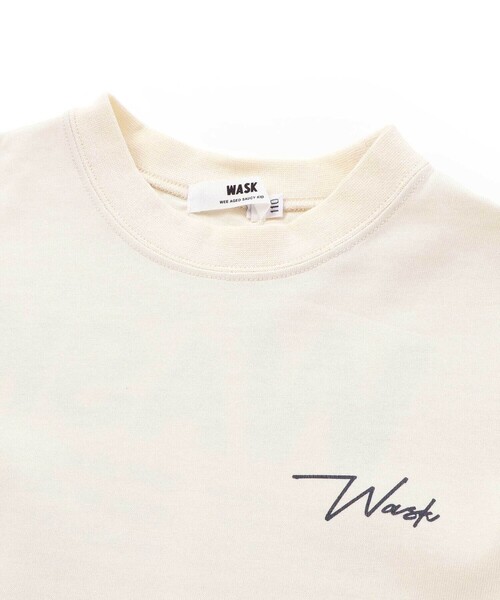 WASK（ワスク）の「【接触冷感】ソデカラーペイント×バックロゴ クールタッチTシャツ（Tシャツ/カットソー・キッズ・ネイビー/ブラック/オフホワイト・160cm/150cm/140cm/130cm）」の9枚目の写真