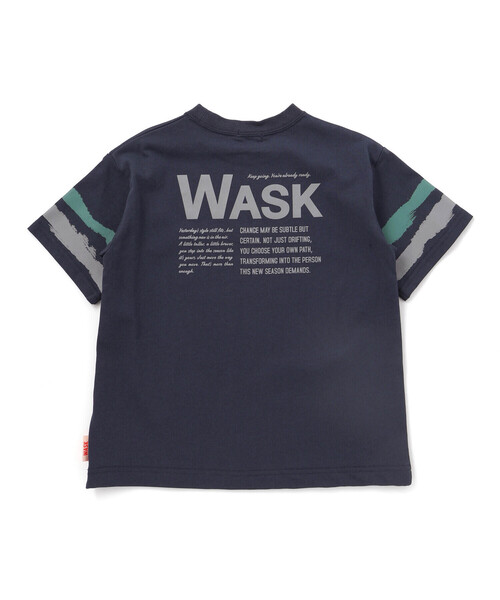 WASK（ワスク）の「【接触冷感】ソデカラーペイント×バックロゴ クールタッチTシャツ（Tシャツ/カットソー・キッズ・ネイビー/ブラック/オフホワイト・160cm/150cm/140cm/130cm）」の19枚目の写真