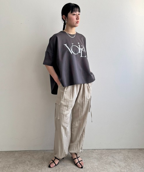 LHELBIE(レルビエ)の「ポンチョロゴTシャツ(Tシャツ/カットソー・レディース・ライトグレー/チャコールグレー/オフホワイト・M)」の9枚目の写真