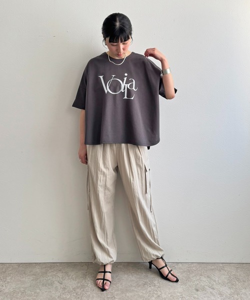 LHELBIE(レルビエ)の「ポンチョロゴTシャツ(Tシャツ/カットソー・レディース・ライトグレー/チャコールグレー/オフホワイト・M)」の19枚目の写真