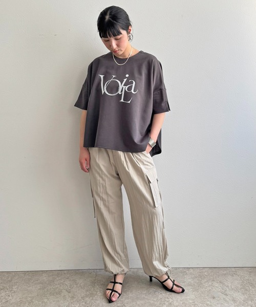 LHELBIE(レルビエ)の「ポンチョロゴTシャツ(Tシャツ/カットソー・レディース・ライトグレー/チャコールグレー/オフホワイト・M)」の21枚目の写真