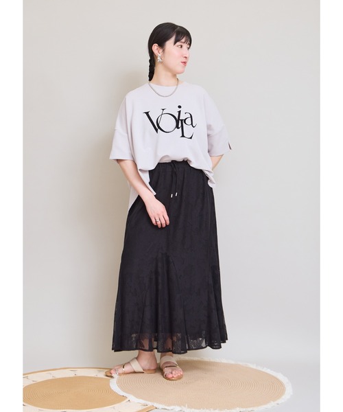 LHELBIE(レルビエ)の「ポンチョロゴTシャツ(Tシャツ/カットソー・レディース・ライトグレー/チャコールグレー/オフホワイト・M)」の16枚目の写真