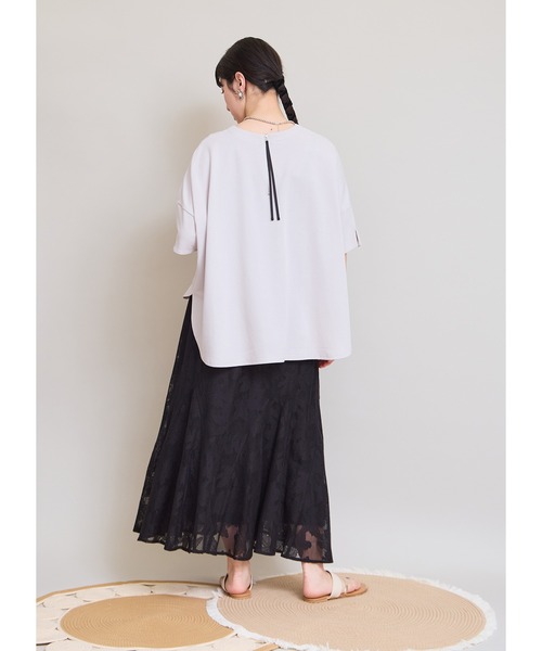 LHELBIE(レルビエ)の「ポンチョロゴTシャツ(Tシャツ/カットソー・レディース・ライトグレー/チャコールグレー/オフホワイト・M)」の15枚目の写真