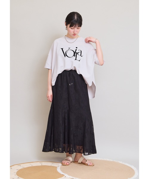 LHELBIE(レルビエ)の「ポンチョロゴTシャツ(Tシャツ/カットソー・レディース・ライトグレー/チャコールグレー/オフホワイト・M)」の18枚目の写真