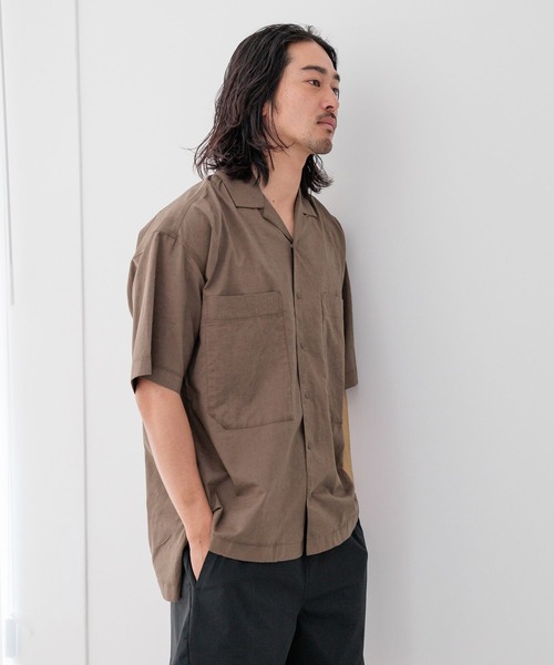 HEREIAM（ヘレイアム）の「【HEREIAM MEN】イージーケア/接触冷感/吸水速乾/テックリネンシャツ（シャツ/ブラウス・メンズ・ブラック/ブラウン/ライトブルー・MEDIUM/LARGE）」の21枚目の写真