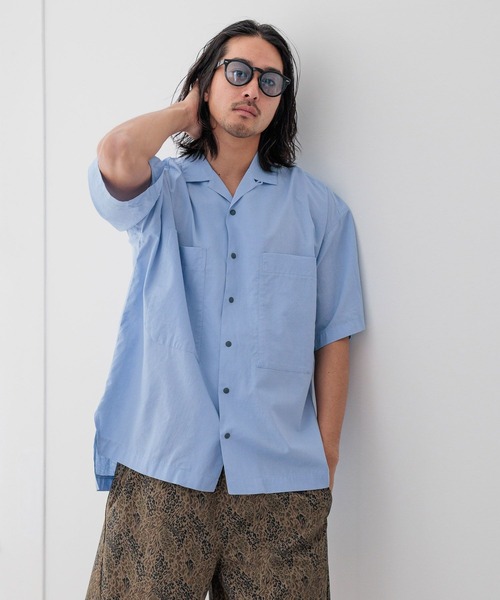 HEREIAM（ヘレイアム）の「【HEREIAM MEN】イージーケア/接触冷感/吸水速乾/テックリネンシャツ（シャツ/ブラウス・メンズ・ブラック/ブラウン/ライトブルー・MEDIUM/LARGE）」の6枚目の写真