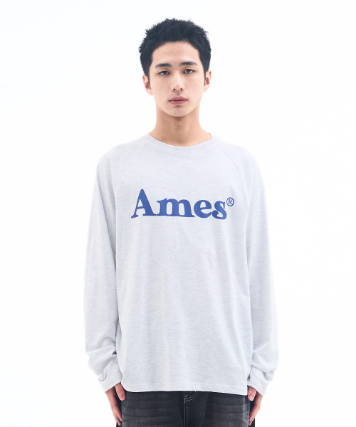 AMESWORLDWIDE（アメスワールドワイド）の「BASIC LOGO LONGSLEEVE TEE LIGHT GREY（Tシャツ/カットソー・レディース・その他・SMALL/MEDIUM/LARGE）」の3枚目の写真