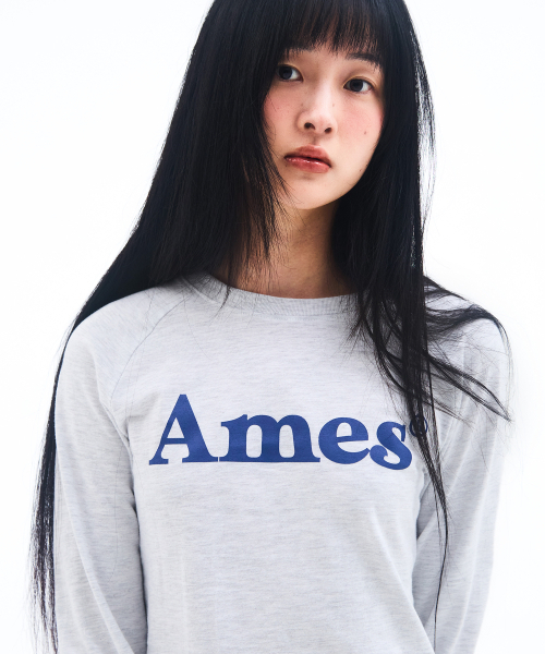 AMESWORLDWIDE（アメスワールドワイド）の「BASIC LOGO LONGSLEEVE TEE LIGHT GREY（Tシャツ/カットソー・レディース・その他・SMALL/MEDIUM/LARGE）」の8枚目の写真