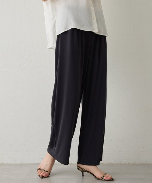 Drawing Numbers（ドローイング ナンバーズ）の「【Drawing Numbers】スムースリラックスパンツ（その他パンツ・レディース・グレー/ネイビー・38）」の2枚目の写真