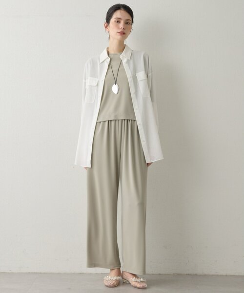 Drawing Numbers（ドローイング ナンバーズ）の「【Drawing Numbers】スムースリラックスパンツ（その他パンツ・レディース・グレー/ネイビー・38）」の12枚目の写真