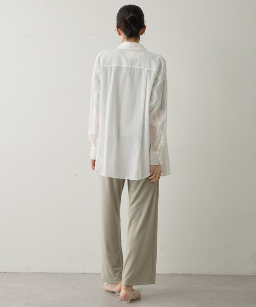 Drawing Numbers（ドローイング ナンバーズ）の「【Drawing Numbers】スムースリラックスパンツ（その他パンツ・レディース・グレー/ネイビー・38）」の6枚目の写真