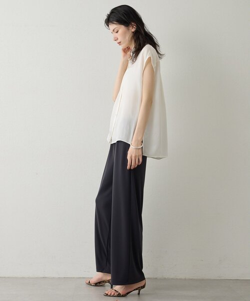 Drawing Numbers（ドローイング ナンバーズ）の「【Drawing Numbers】スムースリラックスパンツ（その他パンツ・レディース・グレー/ネイビー・38）」の15枚目の写真