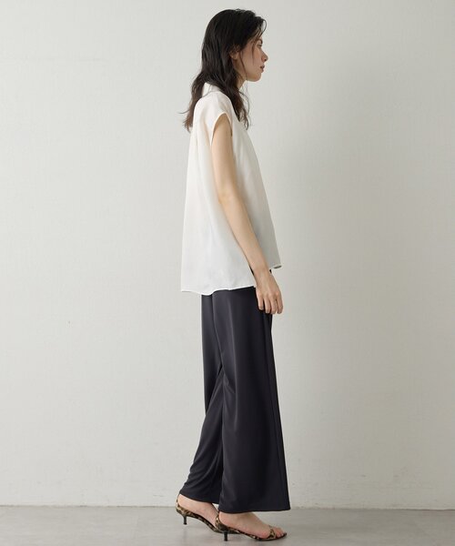 Drawing Numbers（ドローイング ナンバーズ）の「【Drawing Numbers】スムースリラックスパンツ（その他パンツ・レディース・グレー/ネイビー・38）」の17枚目の写真