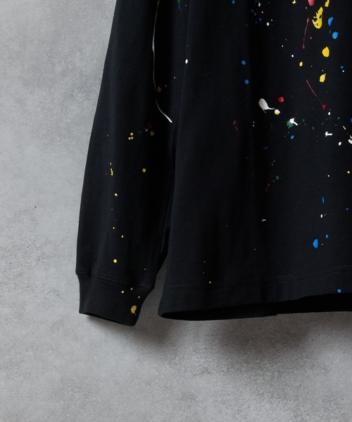 NUMBER (N)INE(ナンバーナイン)の「HAND PAINTED NUMBER (9)INE APPLE PRINTED CLASSIC L/S T-SHIRT / ハンドペイント ナンバーナイン アップル ロゴプリント クラシック ロンT(Tシャツ/カットソー・メンズ・ホワイト/チャコール/ブラック・XL/L/M)」の6枚目の写真