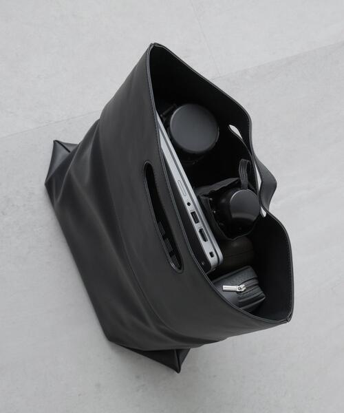 NANO universe(ナノユニバース)の「WEB限定/シンセティックレザー2WAYクラッチバッグ(クラッチバッグ・メンズ・ブラウン/ブラック・F)」の14枚目の写真