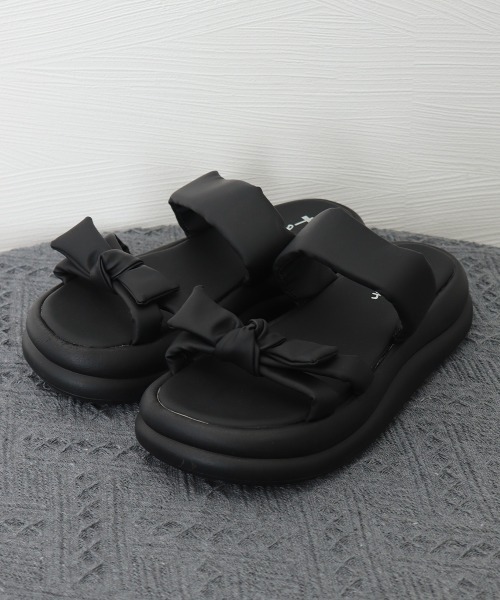 Miniministore(ミニミニストア)の「ミュールサンダル レディース リボン(サンダル・レディース・アイボリー/ブラック・25.0cm/24.0cm/23.5cm/23.0cm/22.5cm/24.5cm)」の16枚目の写真