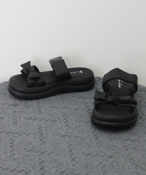 Miniministore(ミニミニストア)の「ミュールサンダル レディース リボン(サンダル・レディース・アイボリー/ブラック・25.0cm/24.0cm/23.5cm/23.0cm/22.5cm/24.5cm)」の17枚目の写真