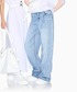 ARMANI EXCHANGE（アルマーニエクスチェンジ）の「【A|X アルマーニ エクスチェンジ】ソリッドスラブコットン ライトブルーデニムパンツ_J79 RAW CUT LOOSE（デニムパンツ・24inch）」
