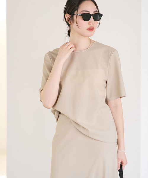 plage（プラージュ）の「Bias ブラウス（シャツ/ブラウス・レディース・キャメル/ベージュ・FREE）」の2枚目の写真