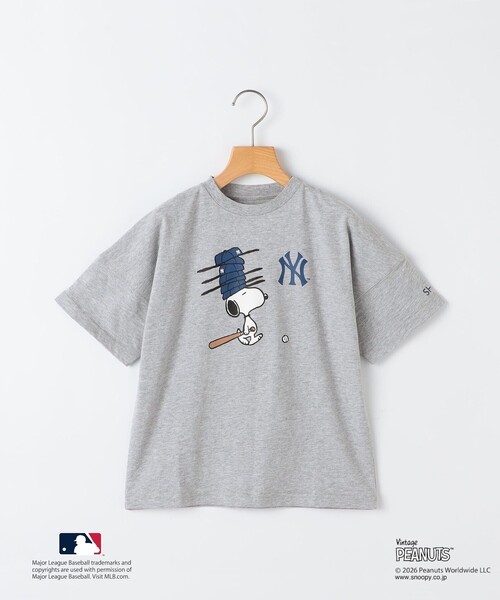 SHIPS(シップス)の「SHIPS KIDS:85~95cm/ PEANUTS×MLB プリント Tシャツ(Tシャツ/カットソー・キッズ・ブラック/レッド/ホワイト/グレー・X-SMALL)」の4枚目の写真