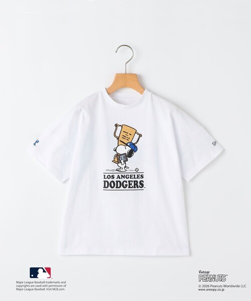SHIPS(シップス)の「SHIPS KIDS:85~95cm/ PEANUTS×MLB プリント Tシャツ(Tシャツ/カットソー・キッズ・ブラック/レッド/ホワイト/グレー・X-SMALL)」の2枚目の写真
