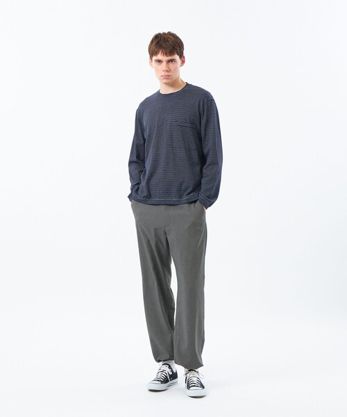 MACKINTOSH PHILOSOPHY(マッキントッシュ フィロソフィー)の「【WEEKENDER】セミルーズロンT ナローボーダー天竺(Tシャツ/カットソー・メンズ・グレー系その他2・40/38)」の3枚目の写真