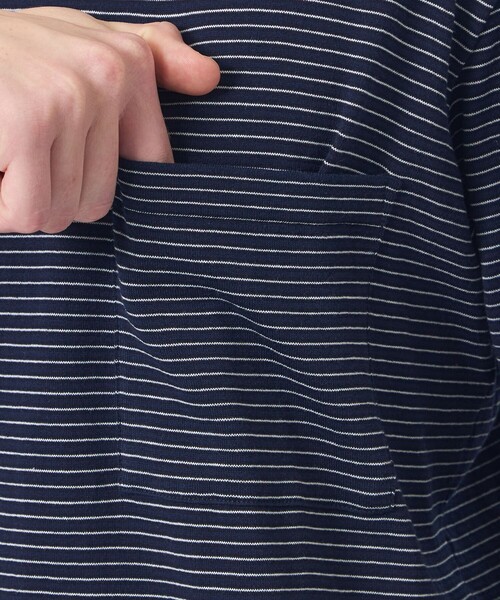 MACKINTOSH PHILOSOPHY(マッキントッシュ フィロソフィー)の「【WEEKENDER】セミルーズロンT ナローボーダー天竺(Tシャツ/カットソー・メンズ・グレー系その他2・40/38)」の7枚目の写真