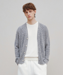 J'RIUM（ジェイリウム）の「スリーブルブークルVネックカーディガンネイビー（カーディガン/ボレロ）」