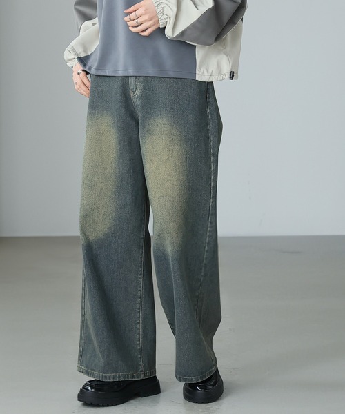 itto...(イット)の「ヴィンテージ加工スーパーワイドデニムパンツ(デニムパンツ・レディース・ブルー/ネイビー・M/L/XL)」の13枚目の写真