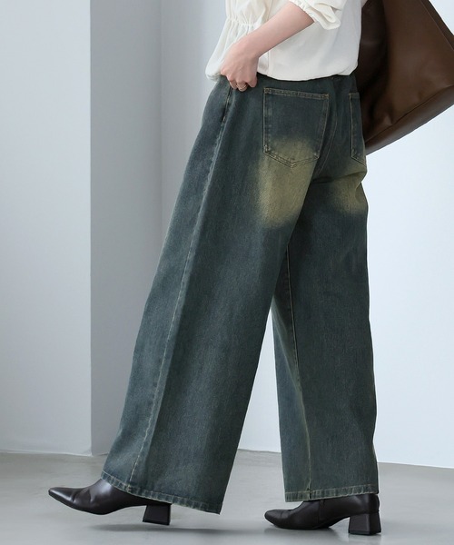itto...(イット)の「ヴィンテージ加工スーパーワイドデニムパンツ(デニムパンツ・レディース・ブルー/ネイビー・M/L/XL)」の15枚目の写真
