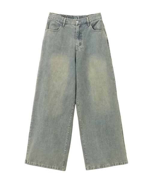 itto...(イット)の「ヴィンテージ加工スーパーワイドデニムパンツ(デニムパンツ・レディース・ブルー/ネイビー・M/L/XL)」の10枚目の写真