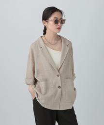LEPSIM（レプシィム）の「カラミ織り5分袖ジャケット　657167（テーラードジャケット）」
