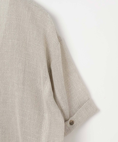 LEPSIM(レプシィム)の「カラミ織り5分袖ジャケット 657167【KKfashion紹介アイテム】(テーラードジャケット・レディース・ブラック系その他/ベージュ系その他・FREE)」の8枚目の写真